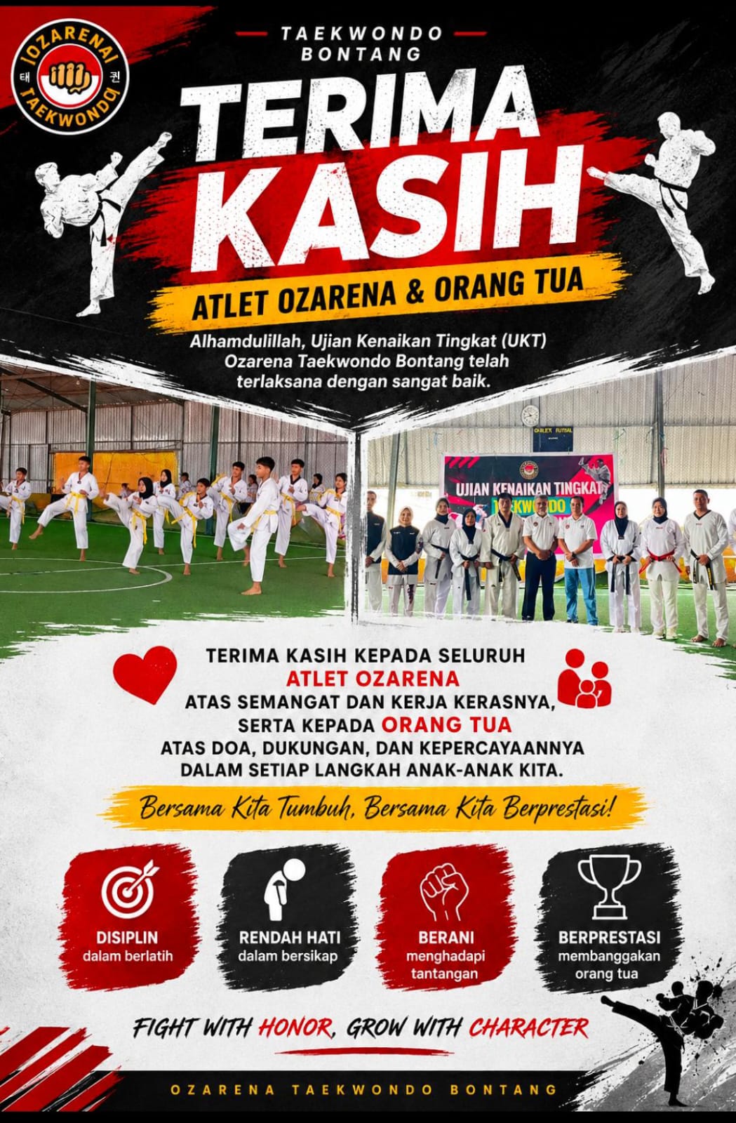 Ujian Kenaikan Tingkat  Ozarena Taekwondo